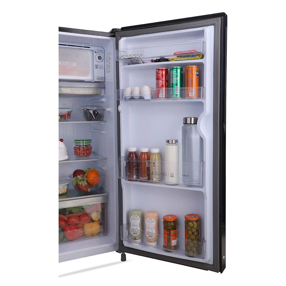 Haier 185L 1 Star Direct Cool Single Door Refrigerator with Toughened Glass Shelfcomes in premium Black Calla Finish HRD-2061SKC-N